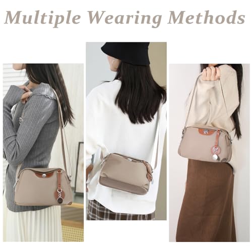 PALAY® Fashion Women Crossbody Bag Casual Nylon Daily Shoulder Double Layer Waterproof Messenger Versatile for Commuting Travel 2 PCS