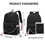 PALAY® School Bags for Girls Blackpink KPOP Theme Prints School Backpack With USB Charging and Headset Port Backpack for Student School Bag