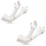 PALAY Sun Protection Gloves for Cycling and Driving with Non Slip Palm Design | 2 Pairs Ice Silk UV Cooling Sleeves