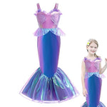 SNOWIE SOFT® Mermaid Dress for Kids Girls - Little Mermaid Costume for Girls with Bag Princess Dress for Girls 5-6 Years Birthday Gift