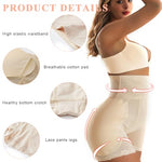PALAY® Hip Pads for Women Hip Dip Enhancer Shapewear High Waist Butt Lifter Pad Panties Apricot XL 2PCS