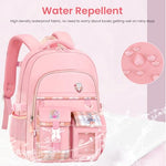 PALAY® Kwaii Lightweight School Backpack for Girls Ideal for Kids Aged 6-8 Perfect Travel Camping Burden Relief 3 PCS