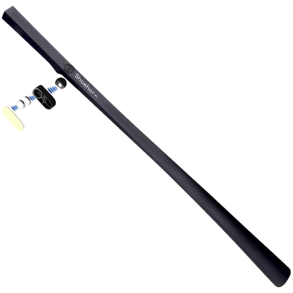 PALAY Shoehorn for Easy Wear with 24.6 in Ergonomic Handle and Magnetic Wall Hook | ABS Black