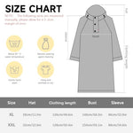 PALAY® Long Rain Coat Waterproof Raincoat for Women Reusable Hooded Poncho with Wide Brim Lightweight for Hiking Travel Motorcycle Riding M 2PCS
