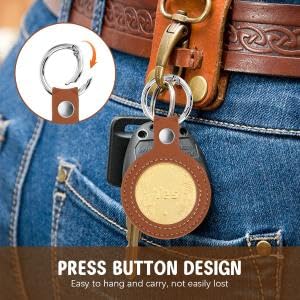 PALAY Coin Holder Keychain for 34-40mm Coins with Transparent Display Window | PU Leather Organizer for Men and Women