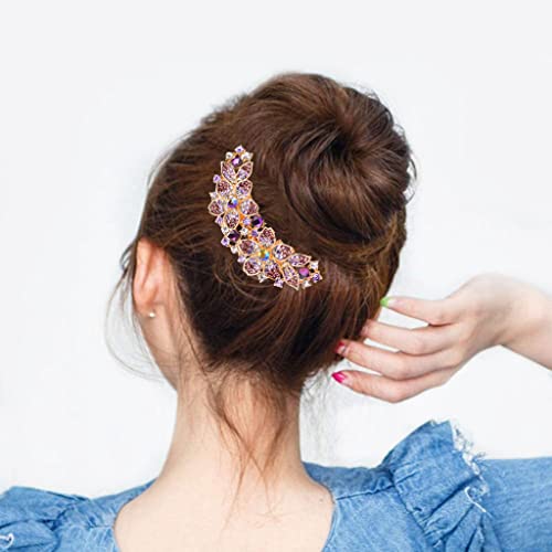 PALAY® Metal Hair Clips for Women Stylish Latest Rhinestone 7-Claw Side Comb Clips for Hair for Women, Non-slip Bun Hair Comb Pin Hairpin Hair Accessories Ladies Gift