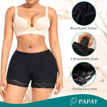 PALAY® Hip Pads for Women Combo, High Waist Invisible Body Shaping Butt Lifter Panty Shorts, Padded Underwear, Enhancer for Slim Look, M, Beige & Black, 2 Pcs for Daily & Special Wear