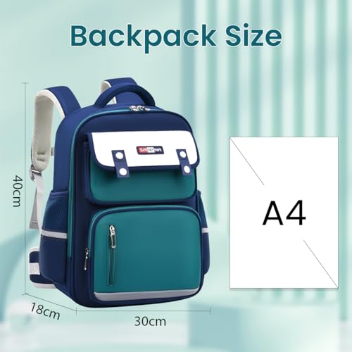 PALAY® School Bags for Boys & Girls Waterproof School Backpack For Travel, Camping, Burden-relief School Bag for Kids Girl 5-10 Years Old Casual Backpack