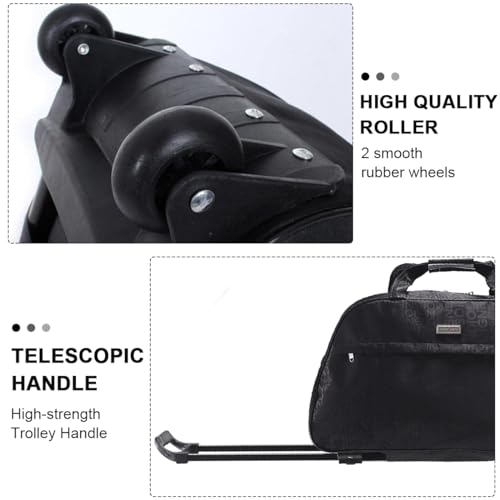 PALAY® Large Travel Luggage Portable Wheeled Luggage with Handles Sturdy Polyester Travel Suitcase Carry-on Wheeled Duffel Bag Travel Roller Bag