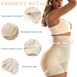 PALAY® Hip Pads for Women Hip Dip Pads, Enhancer Shapewear for Women High Waist Shapewear Butt Lifter Pad Panties, Apricot, L 3 PCS