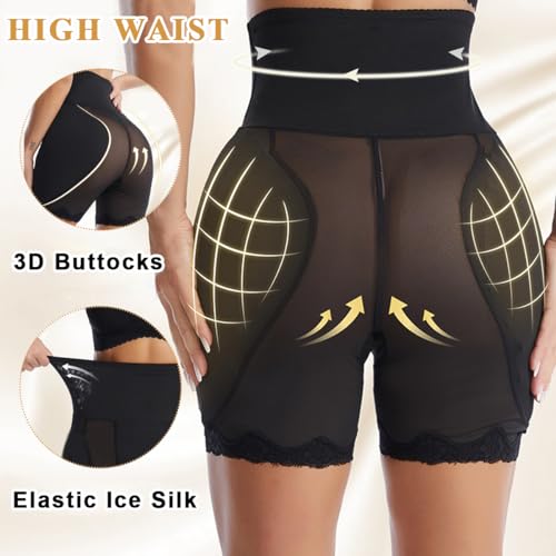 PALAY® Hip Pads for Women Dip Enhancer Shapewear High Waist Butt Lifter Pad Panties L 2PCS Black