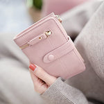 PALAY Small Purse for Women with Bifold Card Organizer and Smooth Zipper | Vibrant Blue PU Leather 5.5x4x0.7 in Wallet