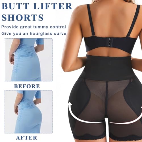 PALAY® Hip Pads for Women Hip Dip Enhancer Shapewear High Waist Butt Lifter Pad Panties XL 2 PCS Black