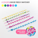 PALAY® 12PCS Spiral Hair Braids Makers 10in Braided Band Clip Elastic Braiding Tool Rope Beads Charms Easy Twister Cute Styling Accessories for Girls Kids Party Festival
