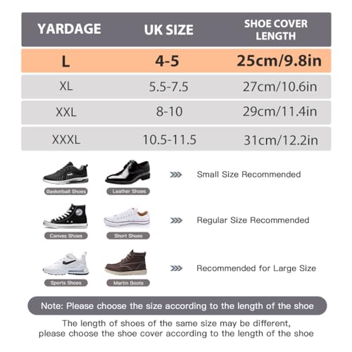 PALAY® Silicone Shoe Covers for Kids Men Women with Double-Breasted Anti-Slip Waterproof TPE Sole Wear-resistant Reusable for Rainy Season Size 4-5 3 PCS