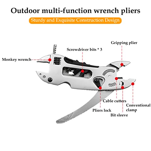 PALAY® Pocket Pliers & Wrench Screwdriver Set for Household Patio Outdoor Daily Use, Multitool with Safety Lock and Clip -4 in 1