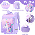 PALAY® Unicorn Bags for Girls Stylish School Bags for Girls Durable Waterproof School Bags for Boys Kids 7-12 Years Old Large Capacity Cute Backpack for Girls Birthday Gift