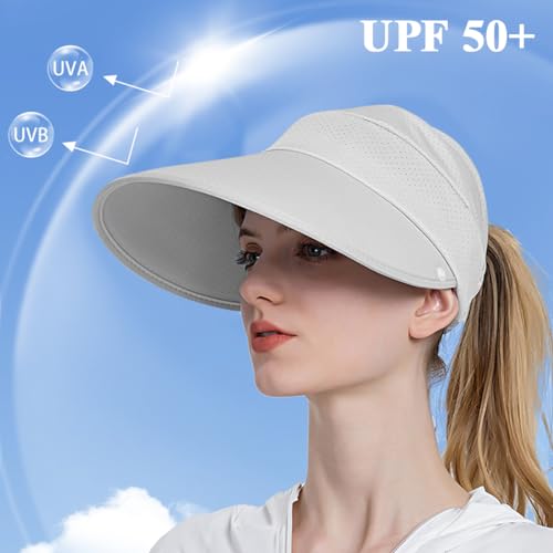PALAY® Sun Hat for Women with Detachable Face Cover Wide Brim Hats UV Protection Breathable Outdoor Summer Visor Cap Bike Fishing Cycling 2PCS