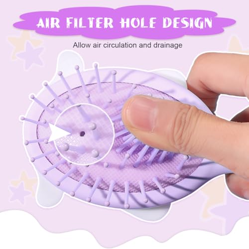 PALAY® Hair Brush for Girls Kuromi Purple PaddleCute Cartoon Comb for Baby Girl
