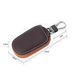 PALAY® Brown PU Leather Car Key Case Smart Holder Protection with Chain Bag,Coin Holder,Auto Remote Keyring Wallet