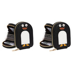 PALAY® Girls Card Bag Travel Card Holder with 10 Compartments Wallet Organizer Bag Zipper Pouch PU Cartoon Penguin Zipper Card Bag RFID Blocking Travel Card Holder 2 PCS