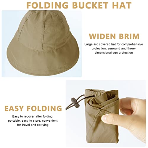 PALAY® Bucket Hat for Women Sun Protection Wide Brim Beach Hat Sun Hats for Women, Fashion Lightweight Quick Dry Summer Cap, Adjustable Drawstring Closure