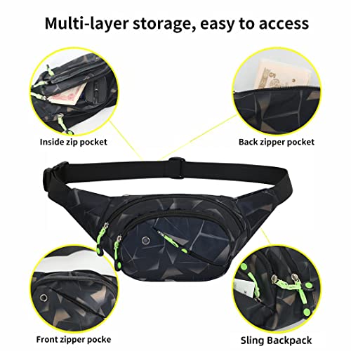 PALAY® Waist Bag for Unisex, Stylish Chest Fanny Pouch Belt Sport Bag for Travel, Running, Outdoor, Sports & Cycling for Men & Women