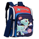 PALAY® Boys School Backpack Dinosaur Cartoon Backpack with Pencil Pouch Primary Bookbag Boys Backpack for School, Travel, Burden-relief Backpack School Gift