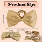 PALAY® Large Bow Hair Claw Clips for Women Metal Hair Bow Claw Clip for Medium Thick Hair, Non-slip Strong Hold Golden Big Hair Clamp - Casual & Formal Wear