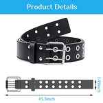 PALAY® Belt for Women Gothic Leather Waist Belt For Women Punk Rock Grommet Jeans Party Body Jewelry Accessories for Women and Girls (Black 7, 1)