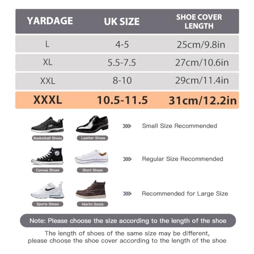 PALAY® Silicone Shoe Covers for Kids, Men, Women with Double-Breasted, Anti-Slip and Waterproof Shoe Cover, TPE Sole Wear-resistant and Reusable Shoes Cover for Rainy Season (for Size 10.5-11.5)