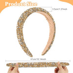 PALAY® Glitter Hair Band for Women Stylish Rhinestone Headband for Women Wide Bridal Hairband for Women Ladies Birthday Gift Party Wedding