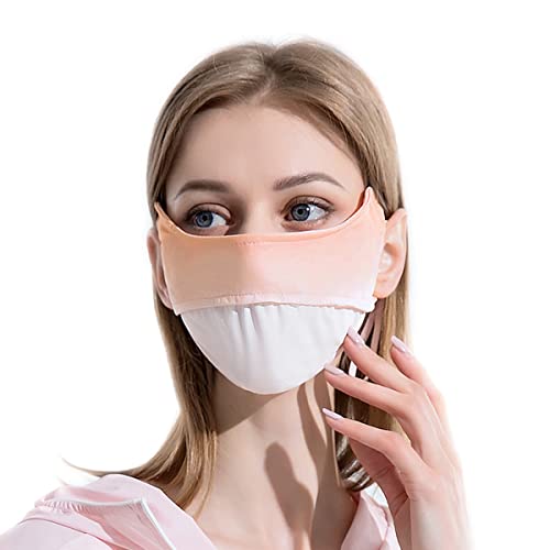 PALAY® Silk Fashion Women Face Mask Upf 50+ Outdoor Women Face Mask Breathable Face Cover With Adjustable Ties Cool Face Mask For Riding, Cycling, Sport, Golfing, Washable & Reusable