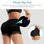 PALAY® Padded Underwear Women Butt Lifter Seamless Booty Pads Panties Enhancer Lace Boyshorts Shapewear XL 2PCS Black