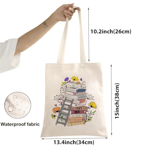 PALAY® Taylor Tote Bag with Zipper Inner Pocket Singer Album Inspired Fans Gifts Music Lovers Reusable Canvas Bags