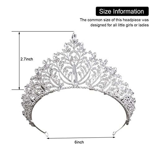 PALAY® Women's Crown Tiara Crown Crystal Princess Crown Tiara Parties Crown for Ladies Girls Bride Hair Accessories Tiara Maternity Photoshoot