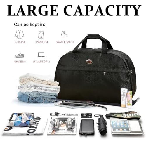 PALAY® Large Travel Luggage Portable Wheeled Luggage with Handles Sturdy Polyester Travel Suitcase Carry-on Wheeled Duffel Bag Travel Roller Bag