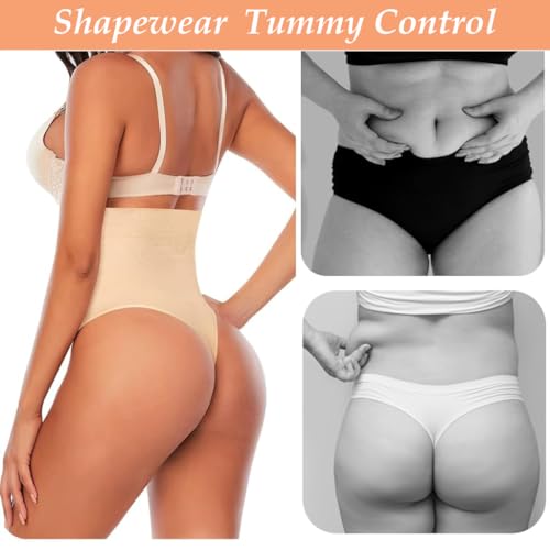 PALAY® Tummy Control Thong Panty for Women High Waist Elastic Shapewear for Women Seamless Bodyshaping Thong Panty, L