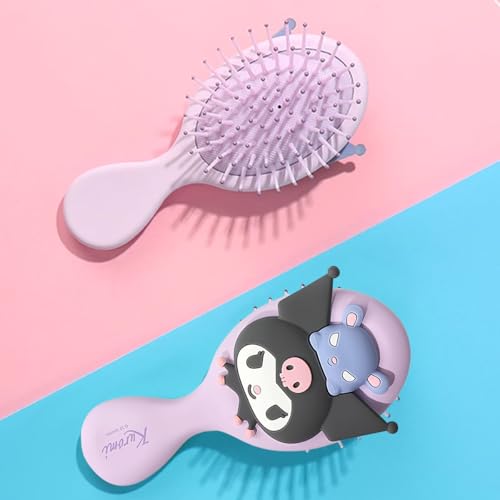 PALAY® Hair Brush for Girls Kuromi Purple PaddleCute Cartoon Comb for Baby Girl