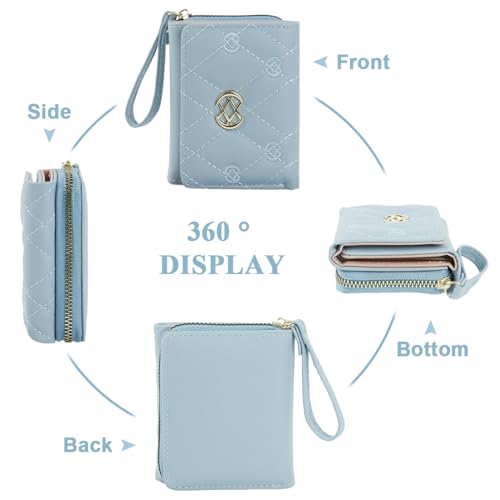 PALAY® Small Wallets for Women Girls Fashion PU Leather Card Coin Small Clutch Wallet for Girls Birthday Gift, Blue