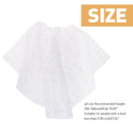 PALAY® White Tulle Shawls Detachable Pearl Capes Cover Up Fashion Bridal Dresses Capelets for Party Clothing Accessories