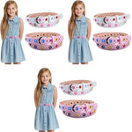 PALAY® 2 Pack Belt For Girls Stylish Pu Leather Flower Hollow Cut Waist For Jeans Pants Dress Kids 6-12 Years Old Multi 3PCS