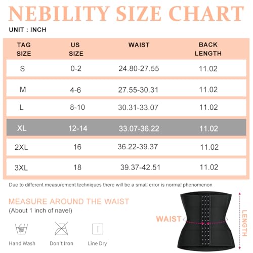 PALAY® Waist Trainer for Women Waist Cincher Shapewear for Women Tummy Control Workout Body Shaper Adjustable Workout Girdle, XL