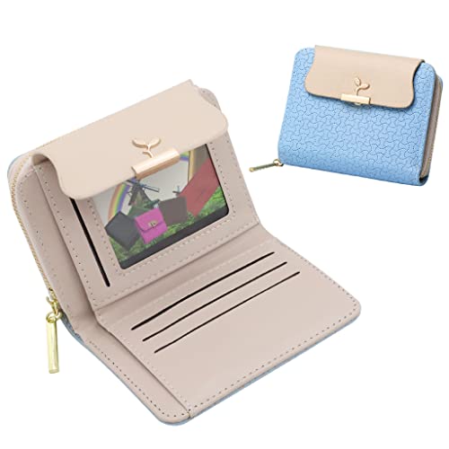 PALAY® Mini Wallet For Women PU Leather Purse with Zipper Bifold Card Coin Holder Cash Bag Clutch Wallet Fashion Women Wallet Purse Gift Small Wallet for Girl