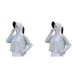 PALAY Sun Protection Jacket for Women with UPF 50 Plus Wide Brim Hat and Face Mask | 2 PCS
