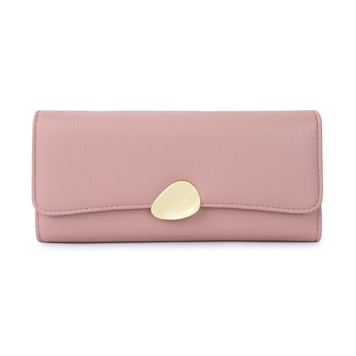PALAY Purse for Women featuring 10 Card Slots and Zippered Section | Pink PU Leather Wallet