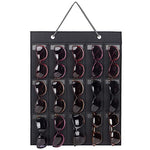 PALAY® Sunglasses Organizer Wall Hanging Organizer for 15 Pair of Glasses, Hanging Eyeglasses Storage Holder, Women's Glasses Cases Organizer Displaying for Wardrobe(Without Sunglasses)