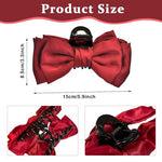 PALAY® Claw Clip for Women Large Red Bow Claw Clip for Medium Thick Hair Women Hair Accessories for Hair Styling, Hair Clamp, Hair Claw for Women Girls