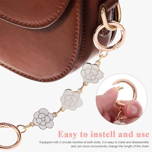PALAY® 12PCS Bag Extender Chain Golden Chain for Bag 5.7-6.7 Inches Cute Charm Strap Quick Connection Fashion for Purse Handbag Sling Bag
