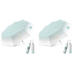 PALAY Umbrella for Sun and Rain Protection with 8 Dual Ribs and Anti Slip Handle | 2PCS